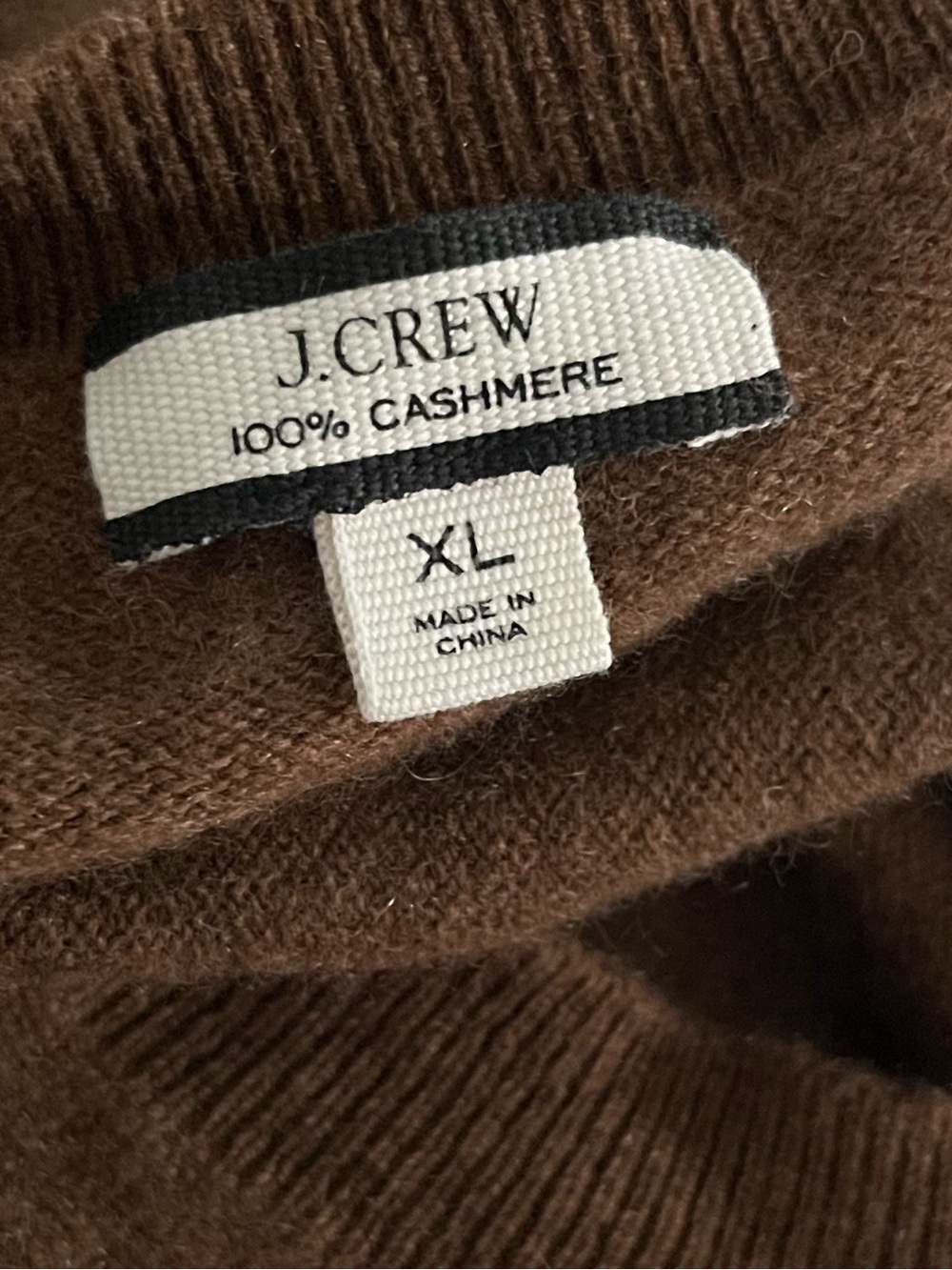 XL J Crew Cashmere classic-fit crewneck sweater BA400 brown - Picture 4 of 7